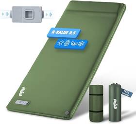 T-eo5 Coolsub Camping Sleeping Pad Self Inflating With Electric Single Green