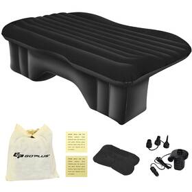 A32a2116 Costway Inflatable Car Air Backseat Mattress Flocking Suv Camping Pad Pill &