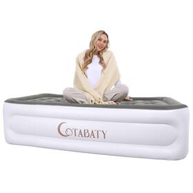 Co9001022 Cotabaty Twin Air Mattress With Built-in Pump 18 Inch Tall Inflatable Double