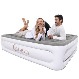 Q00091020 Cotabaty Queen Air Mattress With Built-in Pump 18 Inch Tall Inflatable Doubl