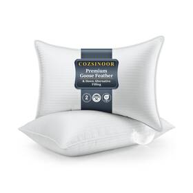 Cn-dp01 Cozsinoor Goose Feather Pillows King Size - Set Of 2 Hotel Down Bed Pillow F