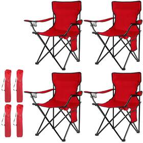 Damei Century 4pcs-red-1 4pack Folding Camping 19.7 Inch L X 21.3 W 31.5 H 4pack-red