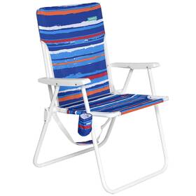 33.85h Daystar Ac1165 Sunnyfeel 15 Inch Tall Folding Beach 22.05d X 22.05w In Blue Stripe