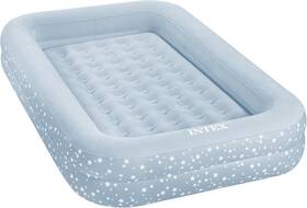 Development 445037361381 Kidz Travel Bed Set - Blue And White Stars Inflatable Air Mattress Raised Sid