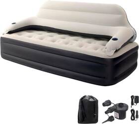 22369 Dimar Garden Twin Size Air Sofa Bed Mattress With Headboard And Pump Blow Up Couch Inflatable