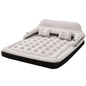 24268-1 Dimar Garden Queen Size Air Mattress With Headboard And Pillows Inflatable Bed Blow Up