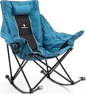 Ls-hy01 Dowinx Oversized Rocking Camping Chair Fully Padded Patio Normal Blue
