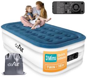Dac-owt01 Dr. Air Twin Mattress With Built-in Pump 18 Inch Raised Blow Up - 500 Lbs M