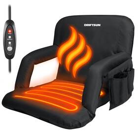 Driftsun 850007442866 Heated Stadium Seats With Back Support Bleacher Seat Padded