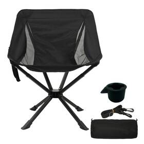 Du001 Dueecasebit Compact Small Camping Chair Folding 18 Inches X 19 27 Black