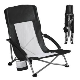 Dumos 715569161795 Low Camping Beach Chair Lightweight 25.79 22.24 27.36inch Black