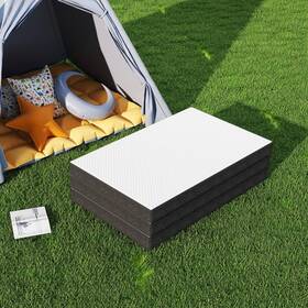 Nadu3in-queen118 Dumos Tri-fold Camping Sleeping Pad 3 Inch Thick Portable Foam Mat For Outdoor Adv