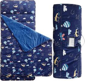 Toddlernapmat411-qiqiu Dushow Toddler Nap Mat With Pillow And Blanket Ultra Soft Standard Size Balloon