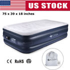 Eam-dqe1 Vicooda Queen Raised Downy Inflatable Indoor Air Mattress 6904764736165
