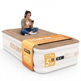 Eisenfuer 780745016916 Air Mattress Twin Xl Raised 18 Inflatable Blow Up Extra Long Built-in Pump Fast