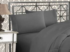 81rw-3line-cali-grey Elegant Comfort Luxurious 1500 Premium Hotel Quality Microfiber Three Line Em