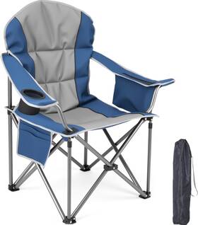 Qd-elsf-hj005890 Elevon Oversized Camping Chair For Adults Portable Folding Blue