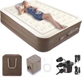 Qam002 Emuqud Air Mattress Queen With Built In Pump Newly Cordless Removable Lithium Batter