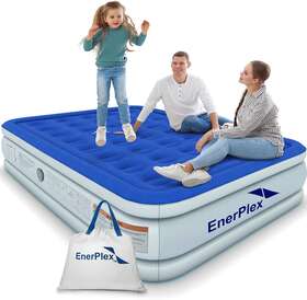 Enerplex 689791083388 Air Mattress With Built-in Pump - Double Height Inflatable For