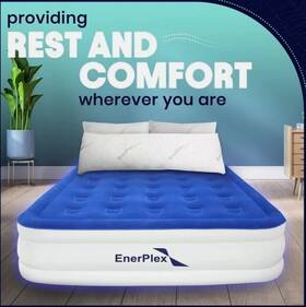 83221 Enerplex Air Mattress 13 Inch With Built-in Pump - Twin Double Height Inflatable Mat
