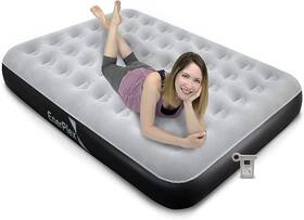 Enerplex 843797121622 Camping Blow Up Air Mattress With Built In Pump Queen - Grey/black Enerplex 843797121622 Camping Blow Up Air Mattress With Built In Pump Queen - Grey/black