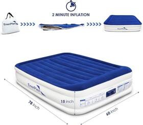 Enerplex 843797121875 Twin Air Mattress With Built-in Pump 13 Inch Luxury Self-inflating Blow