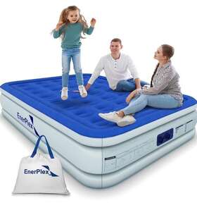 B08j436xg7 Enerplex 16 Inch Double Height Portable King Air Mattress With Built-in Pump