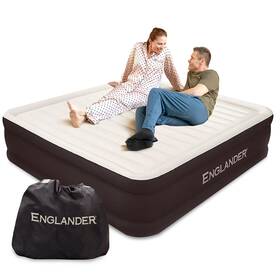 Englander 843797121424 Air Mattress With Built In Pump - Luxury Double High Inflatable Bed Fo