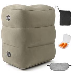 Eooqi 770824171261 Inflatable Foot Rest Pillow For Travel - Adjustable Height Flight F... Fast Ship