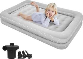 Gmattress-06 Equrroy Air Mattress For Kids 4-7 Years - Toddler Travel Bed With Built-in Pump Sides F