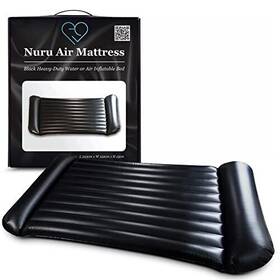 Eroticgel 754590774611 Inflatable Massage Air Mattress Black Durable Pvc Waterproof 88in X 48in