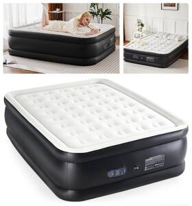 Etsg 699942058158 Queen Size 18 Inch Inflatable Air Mattress With Built-in High-speed Pump 660lbs Capacity