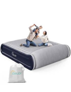 Evajoy 191280048117 Queen Air Mattress With Built-in Pump Inflatable Integrate