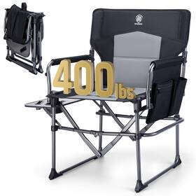 Fc-065m-bgy Ever Advanced Camping Directorsft Chair With 19 3/4 X 6 Inches Black