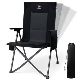 Fc-5022-455 Ever Advanced Reclining Camping Chairs 3ft 3.76 Inch X 1ft 10.33 Black