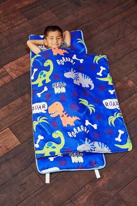 Everyday Kids 856222008948 Nap Mat With Removable Pillow - Toddler Dinosaurs Age 3 To 6