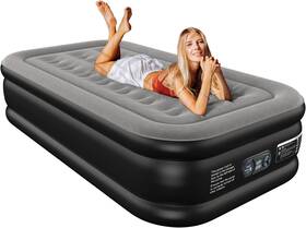 Ezyrest 726084312524 Twin Air Mattress With Built In Pump 16 Inch Double Height Inflatable