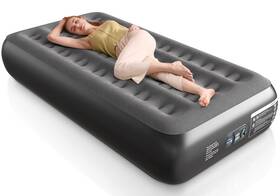 Er-am-bk-gy-13-638p-vine Ezyrest Air Mattress Twin With Built In Pump 13 Inch Double Height Inflatable Wi