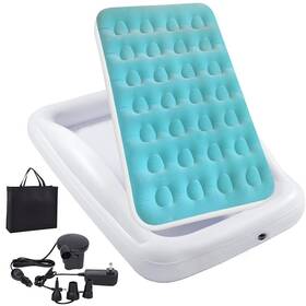 Fahuac 728930325924 Inflatable Kids Travel Bed Toddler Air Mattress Set - Portable Blow Up Mattre