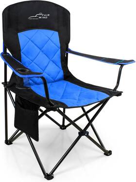 2529adfb9d Fair Wind Oversized Fully Padded Camping Chair Heavy Duty Single Pack Blue