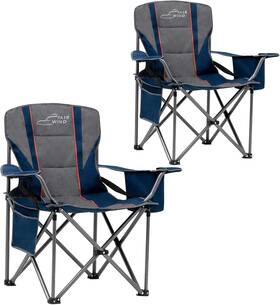 Fw-ccad-001 Fair Wind 2 Pack Oversized Fully Padded Camping Chair With Twin Blue