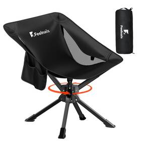 Fn-c02 Feelnais Folding Camping Chairs Lightweight And Portable No Assembly Black