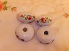 Finial Craft Bed Floral - Post Vintage Rings Chic- Knobs Brass Ceramic Cottage