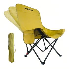 Ff20001 Forfox Adjustable Portable Folding Camping Chair Single Cloth Thin Khaki