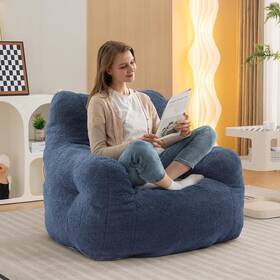 El-dk-010 Foxhunter Bean Bag Chair Comfy Stuffed Beanbag For Adults With Blue