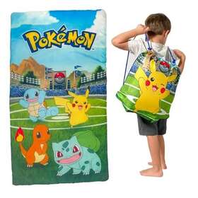 Sb0608 Franco Pok Mon Anime Kids Soft Lightweight 2 Piece 46 Inch L X 26 W Pikachu