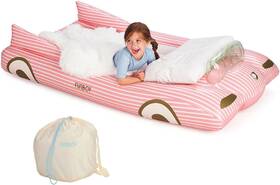 Funboy 744110548594 Kids Pink Inflatable Travel Bed And Mattress. Perfect For Sleepovers. Inclu