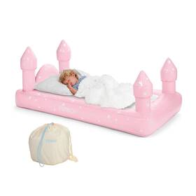 Funboy 810071162831 Kids Pink Castle Sleepover Travel Bed And Air Mattress. Perfect For Slee Funboy 810071162831 Kids Pink Castle Sleepover Travel Bed And Air Mattress. Perfect For Slee