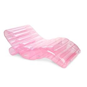 Funboy 810071163173 Giant Inflatable Luxury Clear Pale Pink Chaise Lounger Chair Pool Flo