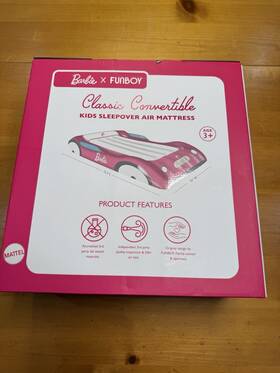 Funboy 810071164248 Barbie Car And Kids Sleepover Travel Bed Air Mattress - Twin New